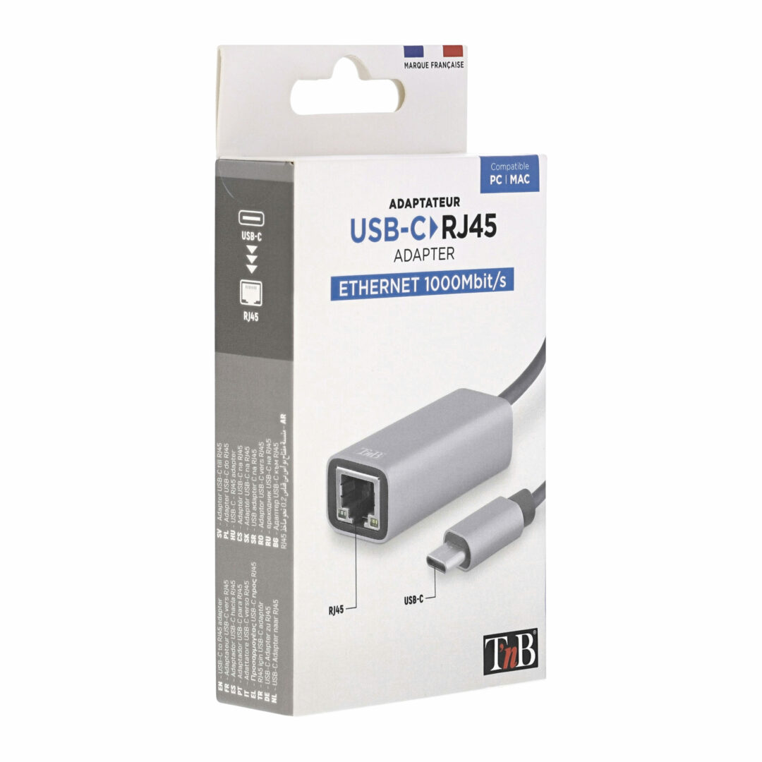 T'NB Adaptateur USB-C vers RJ45_GRIS