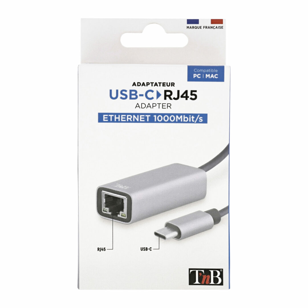 T'NB Adaptateur USB-C vers RJ45_GRIS