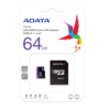 ADATA Carte Mémoire CLASS 10 (64GO/SDXC)_NOIR Avec ADAPTATEUR