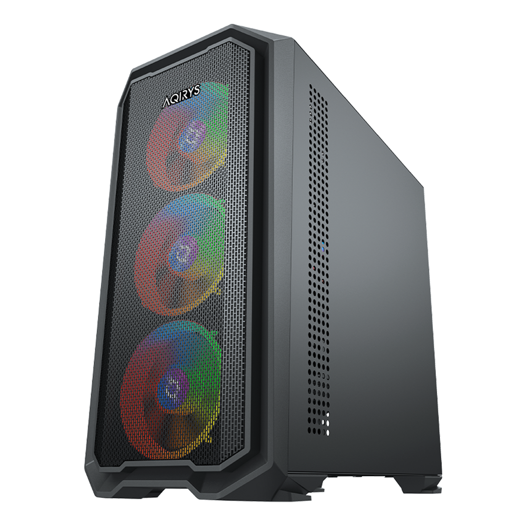 AQIRYS Boitier GAMER WEZEN Moyen-Tour-MATX 4 Fans ARGB_NOIR