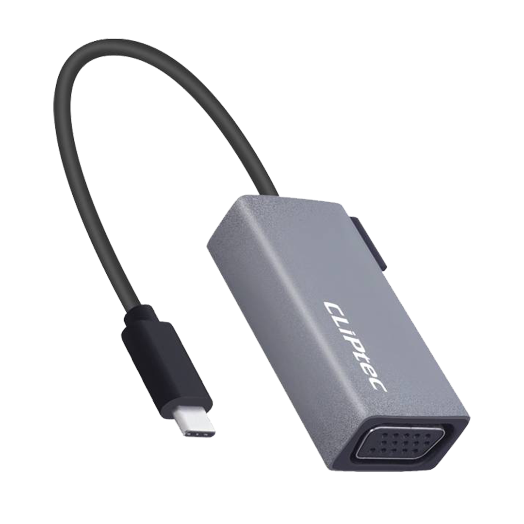 CLIPTEC Adaptateur OCD650 TYPE-C vers VGA_GRIS