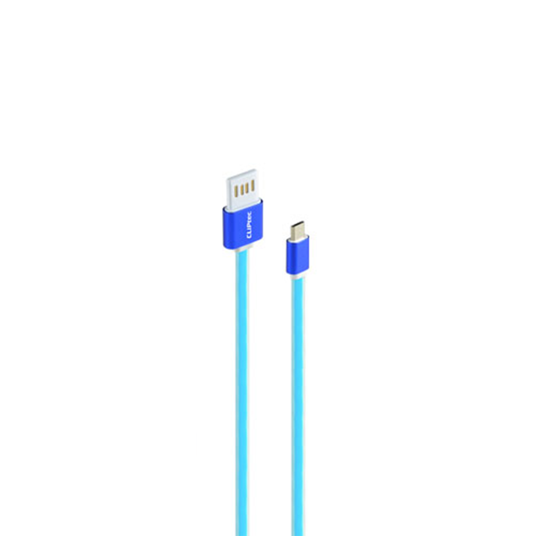 Câble PLAT CLIPtec OCC130 MICRO USB 2.0 Réversible_BLUE