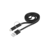 Câble PLAT LUMILUX CLIPtec OCC142 2EN1 USB2.0 Vers MICRO-USB_NOIR