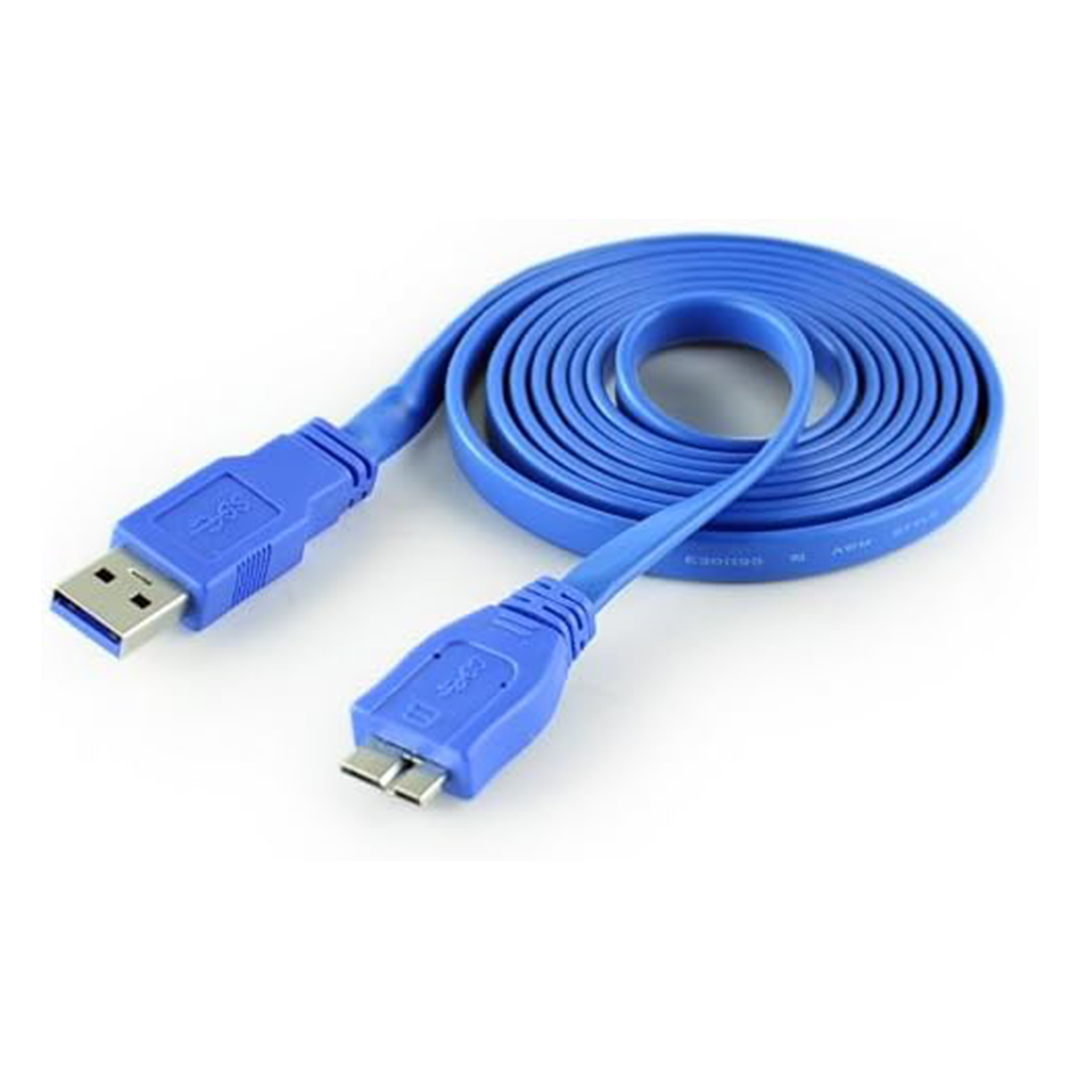 Câble PLAT MINCE CLIPtec OCC122 MICRO USB 3.0_BLUE