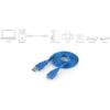 Câble PLAT MINCE CLIPtec OCC122 MICRO USB 3.0_BLUE