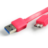 Câble PLAT MINCE CLIPtec PERFORM OCC123 MICRO USB 3.0_ROUGE