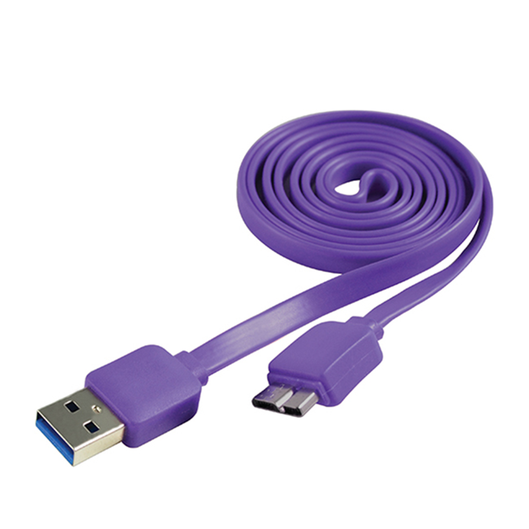 Câble PLAT MINCE CLIPtec PERFORM OCC123 MICRO USB 3.0_VIOLET