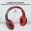 Casque Sans Fil PROMATE La Boca Supra-Auriculaires Deep Bass_ROUGE