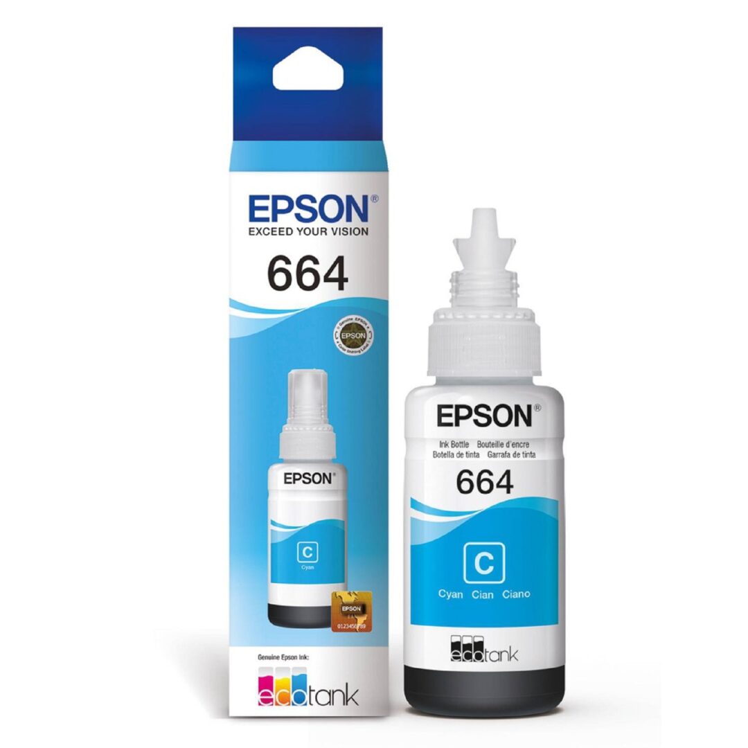 EPSON Bouteille d'Encre ORIGINAL ECOTANK 664_CYAN