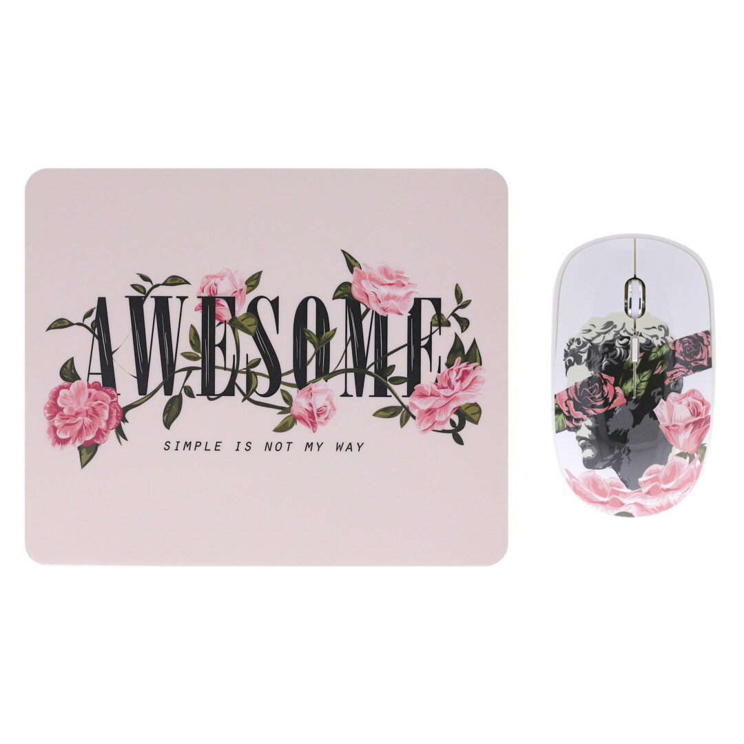 T'NB Bundle Tapis & Souris sans fil AWESOME EXCLUSIV_ROSE