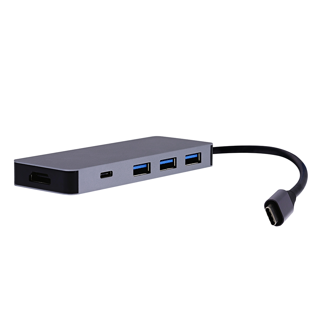 T'NB Hub iClick USB Type-C 6 en 1_GRIS SIDERAL