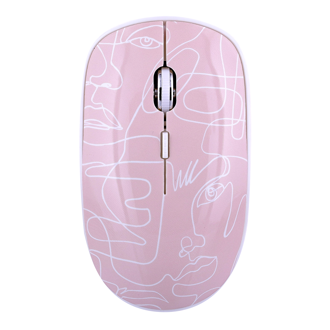 T'NB Souris Sans Fil ART EXCLUSIV_BLANC ROSE