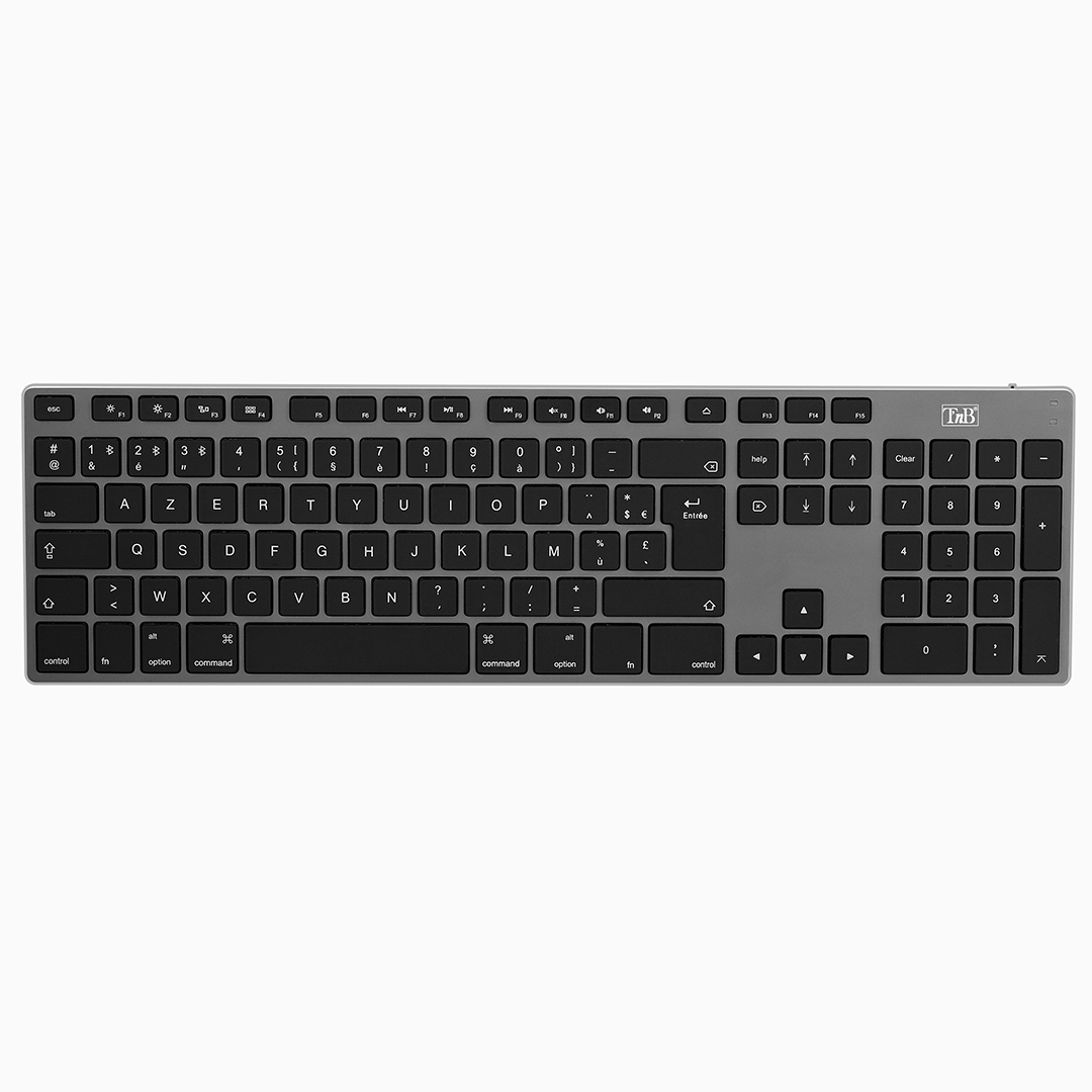 Clavier T'nB Bluetooth RECHARGEABLE Pour Mac iClick_ALUMINIUM