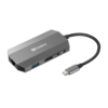 Dock SANDBERG USB-C 6in1 Travel_ALUMINIUM