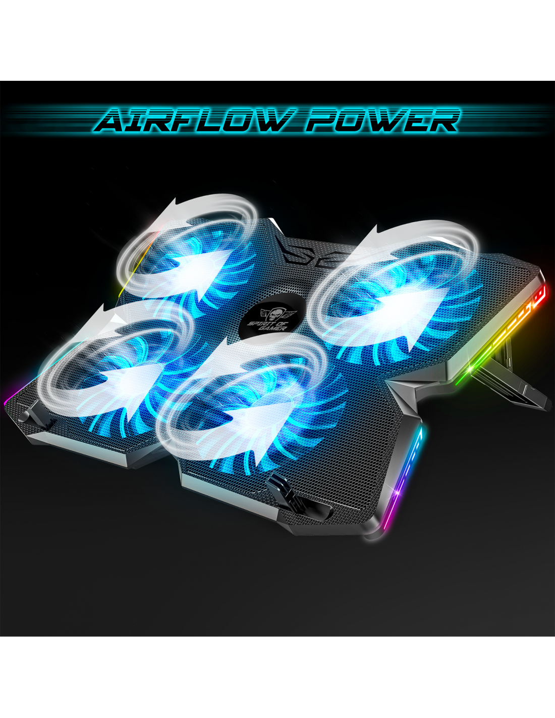 Refroidisseur PC Portable SPIRIT OF GAMER 17 AIRBLADE 500 RGB_NOIR