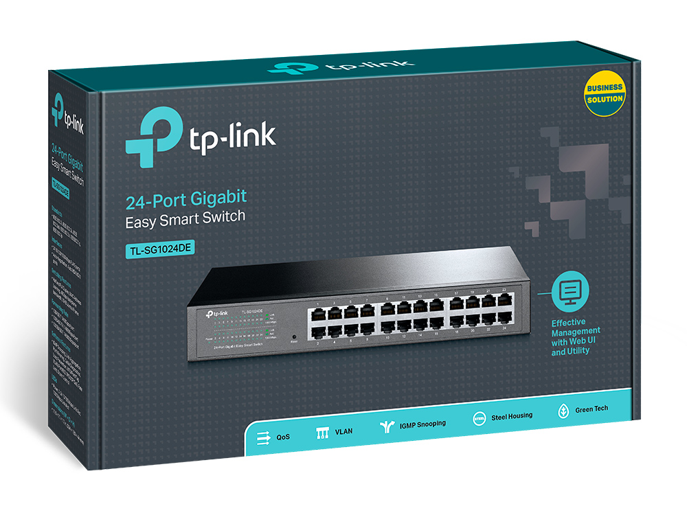 Easy Smart Switch TP-LINK TL-SG1024DE 24 Ports Gigabit_NOIR