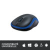 Souris LOGITECH Optique Sans Fil M185_BLEU
