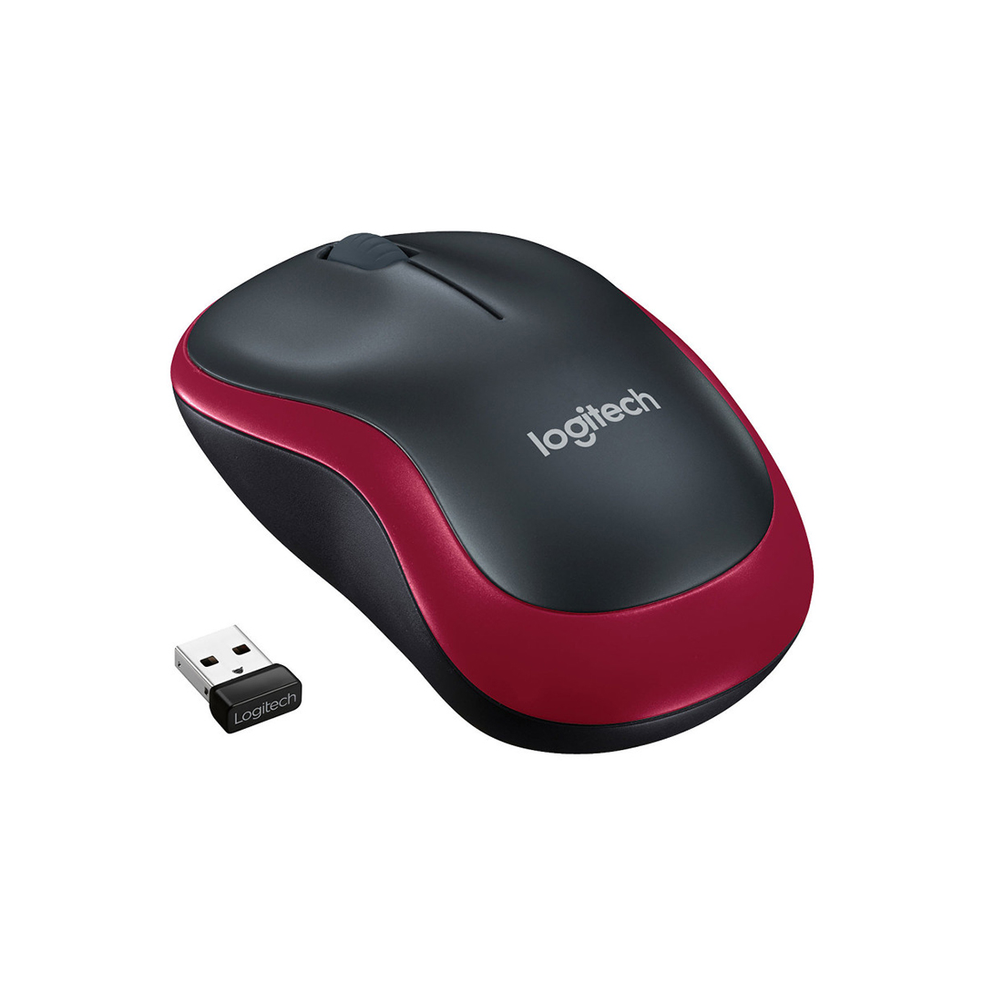 Souris LOGITECH Optique Sans Fil M185_ROUGE