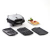 Gaufrier, Croque & Grill MOULINEX SW611812 3EN1 (700W)_NOIR & SILVER