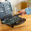 Gaufrier, Croque & Grill MOULINEX SW611812 3EN1 (700W)_NOIR & SILVER